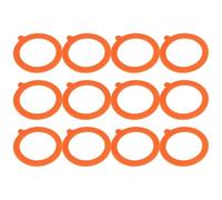 Confezione da 12 guarnizioni di ricambio in silicone, anelli di tenuta in gomma ermetici for coperchi di barattoli, silicone for inscatolamento a prova di perdite