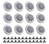 Confezione da 12 Luci Solari da Giardino per Esterni 8 LED Luci A Disco Sol4876