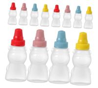 Confezione da 12 mini bottigliette per salsa, dispenser per condimenti a forma di orso, piccole bottigliette per salsa