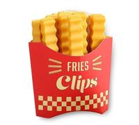 Confezione da 12 mollette per patatine fritte in plastica a forma di scatola magnetica, simpatiche calamite per frigorifero e sigillanti per alimenti, per conservare e decorare la cucina