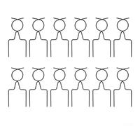 Confezione da 12 pali guida per la protezione delle piante, guide regolabili per tubo dell'acqua con base a punte, per prati e giardini, nero