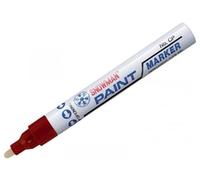 Confezione da 12 pennarello marcatore indelebile SNOWMAN paint marker smalto punta tonda MARRONE