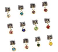 Confezione da 12 perline italiane in acciaio inox, per trovare gioielli e accessori adatti per realizzare ciondoli in acciaio inossidabile, Misura unica, come descritto, come descritto