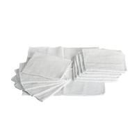 Confezione da 12 pezzi, 40 x 40 griglia bianca 100% cotone, panno multiuso e multisuperficie.