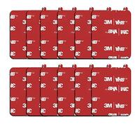 Confezione da 12 pezzi 5 x 4 cm "(40 x 50 mm) Adesivo di ricambio molto alto, cuscinetti bifacciali Gule per cruscotto parabrezza ventosa supporto per telefono auto DVR