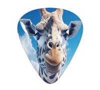 Confezione da 12 plettri a forma di giraffa, 4 pezzi in ciascuna delle 3 misure, adatti per una vasta gamma di strumenti a corda
