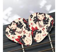 Confezione da 12 plettri per chitarra, 3 diversi spessori, con scatola portaoggetti, accessori per chitarra Betty Boop, sottili (0,46 mm, 0,71 mm, 0,96 mm)