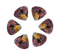 Confezione da 12 plettri per chitarra a forma di pinguino, con motivo astratto, accessori per basso elettrico e acustico, include plettri sottili e medi pesanti con scatola portaoggetti