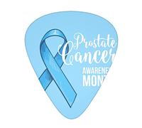 Confezione da 12 plettri per chitarra Blue Ribbon Cancer Awareness, include calibri sottili, medi e pesanti 3 misure per plettri elettrici per chitarra acustica