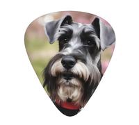 Confezione da 12 plettri per chitarra, comodi da tenere in mano, con bordi lisci, tre spessori da abbinare Schnauzer ben educato Immagine