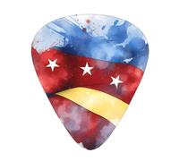 Confezione da 12 plettri per chitarra, comodi da tenere in mano, con bordi lisci, tre spessori da abbinare alle stampe The Star-Spangled Banner