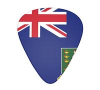 Confezione da 12 plettri per chitarra con bandiera delle Isole Vergini britanniche, include calibri sottili, medi e pesanti 3 misure per plettri elettrici e acustici per chitarra