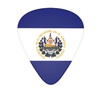 Confezione da 12 plettri per chitarra con bandiera El Salvador, include calibri sottili, medi e pesanti 3 misure per plettri per chitarra acustica elettrica