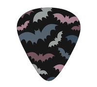 Confezione da 12 plettri per chitarra con motivo "Animal Bats" e calibri sottili, medi e pesanti.