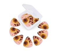 Confezione da 12 plettri per chitarra con scatola organizer Big Sunflower Bass Picks sottili, medi e pesanti 3 diversi spessori plettri in celluloide per chitarre acustiche elettriche, ukulele, basso