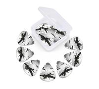 Confezione da 12 plettri per chitarra con scatola organizer per 3 diversi spessori, plettri per chitarra della guerra mondiale, per basso, elettrico, acustico, regali di Natale, include 0,46 mm, 0,71