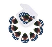 Confezione da 12 plettri per chitarra con scatola organizer per basso americano, sottili, medi e pesanti, 3 diversi spessori, plettri in celluloide per chitarre acustiche elettriche, ukulele, basso