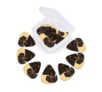 Confezione da 12 plettri per chitarra con scatola organizer, un simpatico plettri per basso bassotto, sottile, medio e pesante, 3 diversi spessori in celluloide, per chitarre acustiche, elettriche