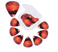 Confezione da 12 plettri per chitarra con scatola portaoggetti, 3 diversi spessori in celluloide, arte astratta, plettro per chitarra elettrica acustica, ukulele, basso