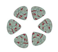 Confezione da 12 plettri per chitarra con stampa di calici da vino, accessori per basso, chitarra acustica elettrica, ukulele, include plettri sottili medi pesanti per chitarra con scatola