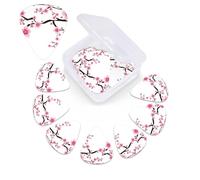 Confezione da 12 plettri per chitarra con stampa di fiori di ciliegio, con custodia per plettro, 0,46 mm, 0,96 mm, 0,71 mm, accessori per chitarra per basso, chitarre acustiche elettriche e ukulele
