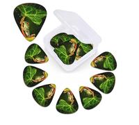 Confezione da 12 plettri per chitarra con stampa Frog and Rain con custodia per plettro per chitarra, plettri per chitarra, 0,46 mm, 0,96 mm, 0,71 mm, accessori per chitarra per basso, chitarre