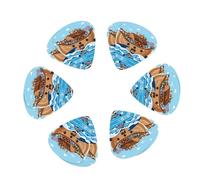 Confezione da 12 plettri per chitarra elettrica e acustica, con animali sull'Arca di Noè, accessori per basso elettrico e ukulele, include plettri per chitarra sottile, media e pesante, con scatola