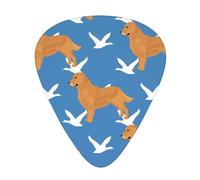 Confezione da 12 plettri per chitarra, motivo con cane Golden Retriever, 3 diversi spessori, per basso, ukulele, chitarra elettrica e acustica