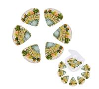 Confezione da 12 plettri personalizzati per chitarra con scatola organizer per chitarra country lifestyle, plettro per chitarra elettrica acustica (0,46 mm, 0,71 mm, 0,96 mm)