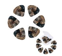 Confezione da 12 plettri personalizzati per chitarra con scatola organizer Un leopardo siede plettro per chitarra e basso, plettro per chitarra elettrica acustica (0,46 mm, 0,71 mm, 0,96 mm)