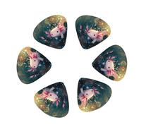 Confezione da 12 plettri stravaganti per chitarra Axolotl Fantasy, accessori per basso elettrico e acustico, include plettri per chitarra sottile, media e pesante, con scatola portaoggetti
