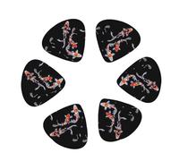 Confezione da 12 plettri tricolore per chitarra Koi Fish Trio, accessori per basso elettrico chitarra acustica ukulele, include plettri sottili medi pesanti per chitarra con scatola portaoggetti