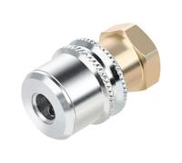 Confezione da 12 pneumatici in ottone con filettatura femmina 14NPT 1/4 per gonfiatore, compatibile con valvola a foro grande, attacco rapido (1 pezzo)