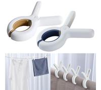 Confezione da 12 portasciugamani a molla resistenti progettati per asciugamani pesanti coperte e lenzuola in condizioni di vento (grande blu)