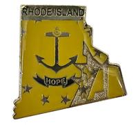 Confezione Da 12 Rhode Island Mappa Motorcycle Hat Pin Risvolto Spilla