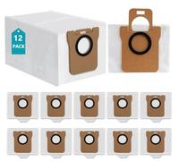 Confezione da 12 sacchetti per aspirapolvere robot, per Dreame per Dreametech L10s Ultra, L10 Ultra, X20 Pro, X20 Pro Plus, L20 Ultra, L20 Pro, Xiaomi X10 Plus, ricambio per aspirapolvere automatico