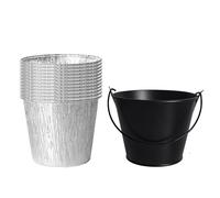 Confezione da 12 sacchetti per secchio grasso e 1 confezione di accessori per griglia a secchiello nero, per Traeger Traeger Pro Series, Pit Boss, pellet Smoke, accessori per grill, vassoio antigoccia