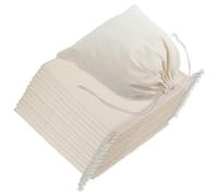 Confezione da 12 sacchetti riutilizzabili in mussola con coulisse per la spesa e la conservazione, 100% cotone naturale, lavabili, per uso alimentare