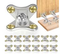 Confezione da 12 staffe angolari staccabili a L, staffe angolari rimovibili a farfalla, resistenti, ad angolo retto, per mobili in legno, armadi, mensole, tavolo, sedia, letto