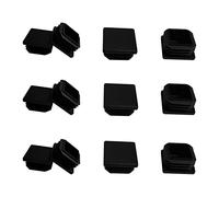 Confezione da 12 tappi quadrati in plastica, 3,2 x 3,2 cm, con tappo quadrato per tubi, tappi per tubi quadrati, adatti per tubi quadrati e quadrati