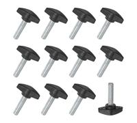 Confezione da 12 viti a testa zigrinata, manopole a T M8x30mm, manopole a T nero