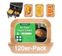 Confezione da 120 fogli di carta da forno monouso, antiaderente, per friggitrici a doppio cestello, compatibile con Ninja AF300EU AF400EU SL400EU AF500EU AF500EU