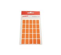 Confezione da 125 etichette adesive rettangolari arancioni 12 x 18 mm