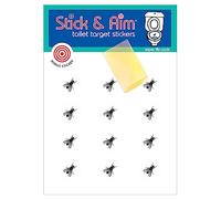 Confezione da 13 adesivi per WC e orinatoio con strumento applicatore, si attacca su superfici bagnate, bersagli per addestramento del WC per ragazzi