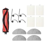 Confezione da 13 pezzi di ricambio per robot aspirapolvere Roborock Q7 M5, Q7 M5+, Q7 L5, Q7 L5+, parti di ricambio includono 1 spazzola principale, 4 panni mocio, 4 filtri Hepa, 4 spazzole laterali