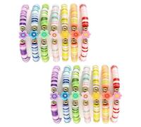 Confezione Da 14 Bracciali Fiori, Gioielli Moda, Braccialetti Dell'Amicizia, Braccialetti Per Donna E Ragazza, Braccialetti Elastici, Braccialetti Colorati, Accessori