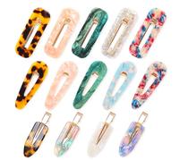 Confezione da 14 fermagli per capelli da donna senza pieghe, dritti, per trucco, non si piegano, alla moda, accessori per capelli, graziosi fermagli per capelli, accessori per capelli, strumenti per