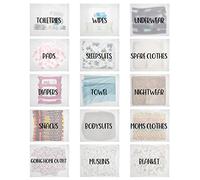 Confezione da 15 borse da ospedale per il travaglio e il parto, borsa per maternità da ospedale essenziale per mamma, papà, neonato, borsa per pannolini, borsa pre-imballata per la prima volta che una