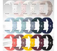 Confezione da 15 cinturini in morbido silicone compatibili con cinturini Apple Watch da 40 mm, 41 mm, 38 mm, 45 mm, 44 mm, 42 mm, 46 mm, 49 mm, per donne e uomini, cinturini sportivi di ricambio per