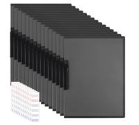 Confezione da 15 copertine per rapporti A4, con clip oscillante, in plastica, per formato A4, cartelle per presentazioni per ufficio, documenti scolastici e aziendali, curriculum di progetti, colore